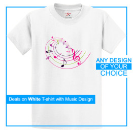 Personalised Music Themed T-Shirt With Your Own Artwork On Front